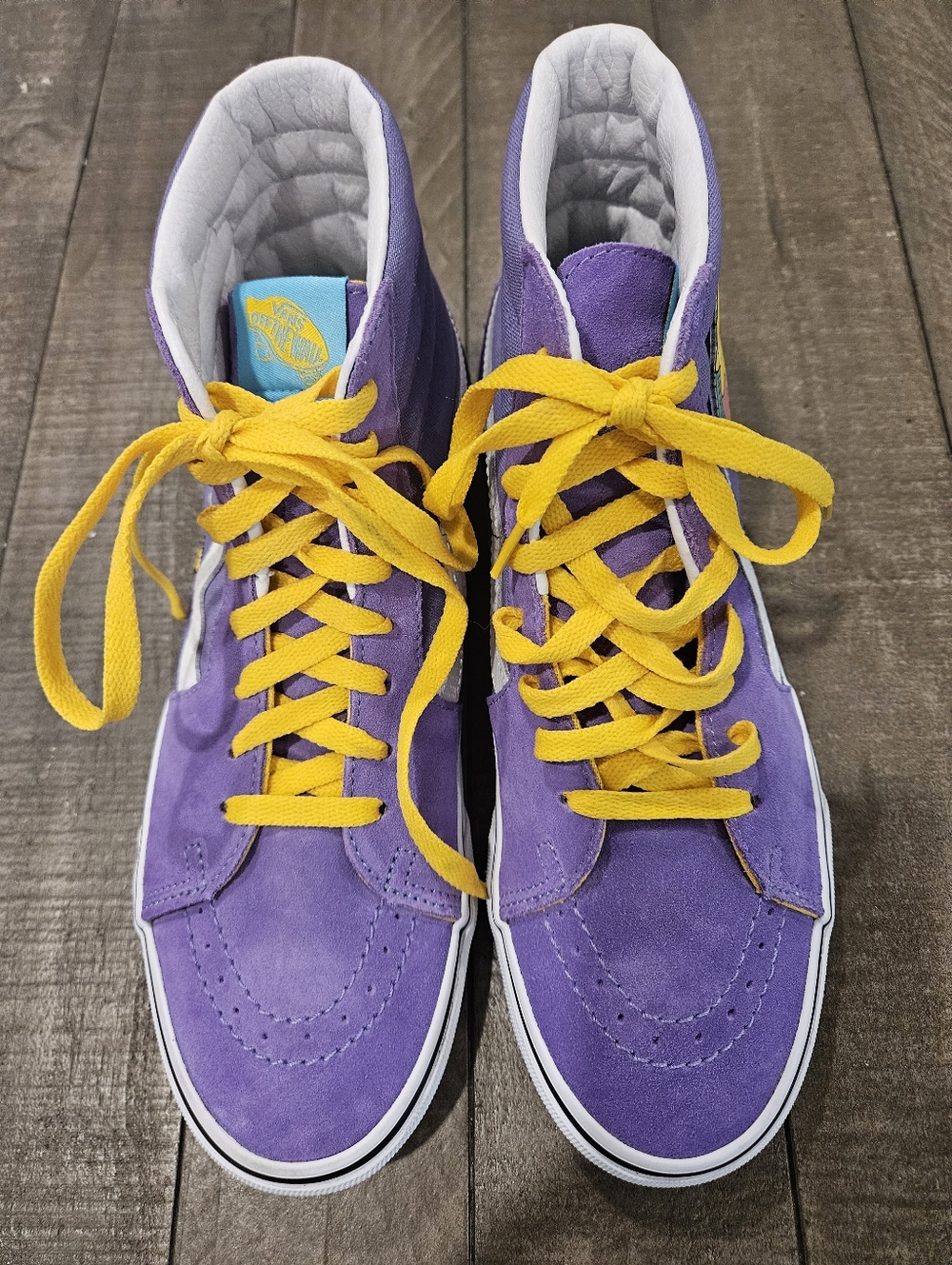Vans Sk8-Hi Simpsons Lisa Simpson Purple Suede Sneakers Womens 9 Mens 7.5